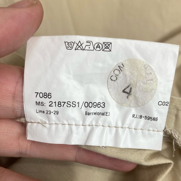 Thomas Burberry Tan collared button down shirt small 40 - Picture 9 of 11